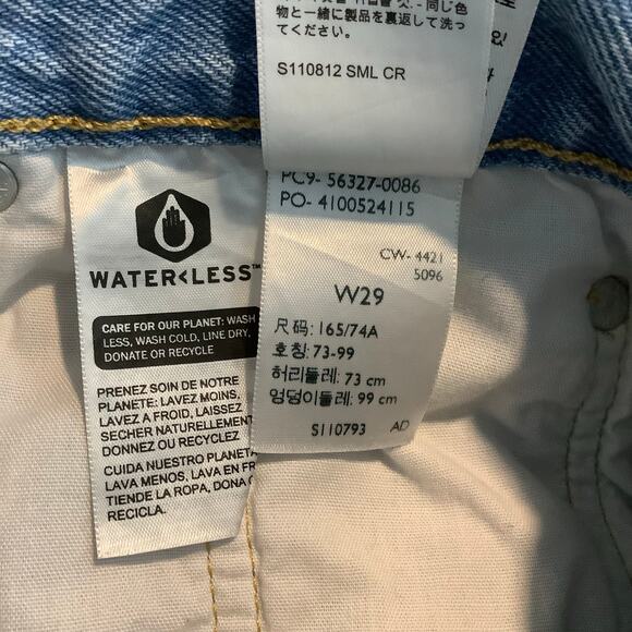 Levi’s 501 High Rise Cutoff Denim Jean Shorts Button Fly 29 - Picture 8 of 8